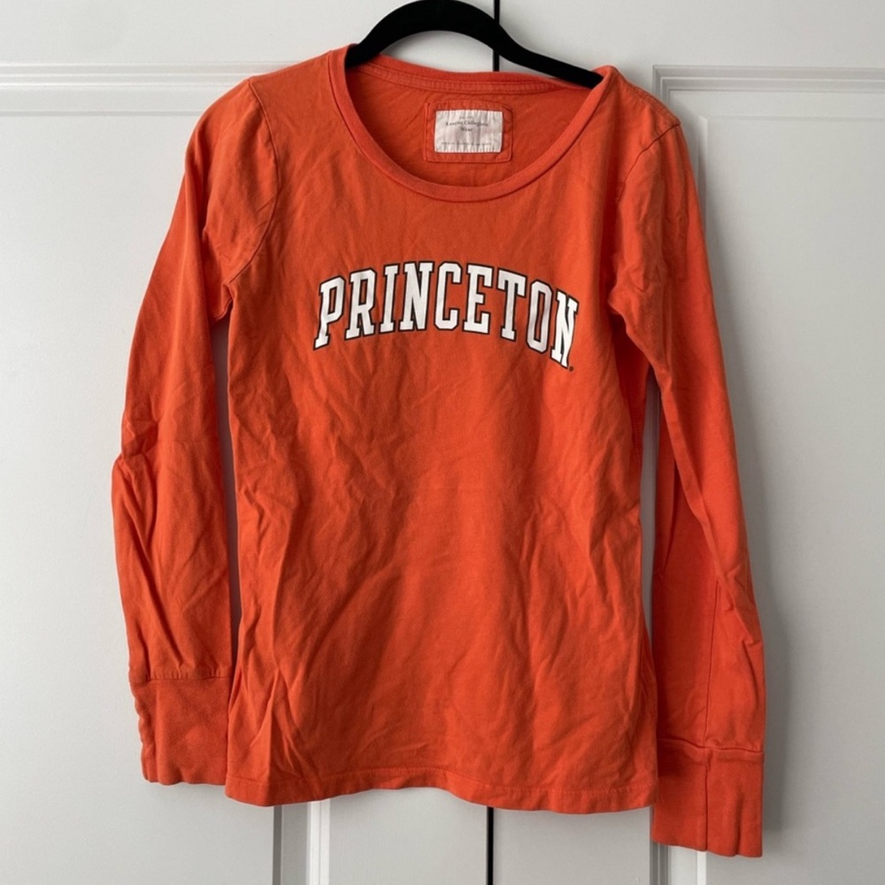 Princeton University Orange Long Sleeve T Shirt